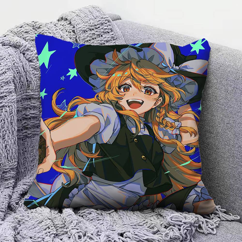 Touhou Project Marisa Kirisame Pillow Covers Home Sofa Cushion Covers and Aecorative Custom