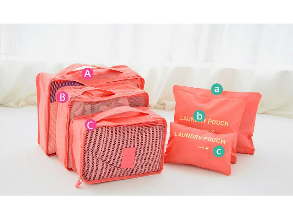 Home Travel Six-Piece Storage Set: Lingerie & Clothes Organizer with Logo Print Option