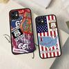 Amerika Route 66 Für IPhone 16 15 14 Plus 13 12 11 Pro Max X XS MAX Durchsichtige Matte Stoßfeste Hülle