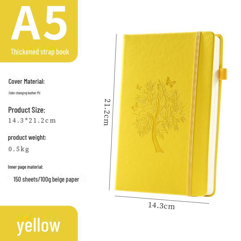 

Креативный блокнот A5/B5 на резинке с логотипом, утолщенная искусственная кожа, для офисного использования