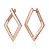 Ins Cold Style Rose Gold Heart-Shaped Hollow Earrings for Women