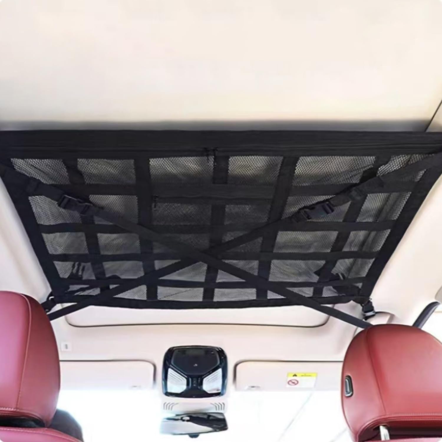 

SYOUGO Сетка на крышу автомобиля, Грузовая сетка, 2-слойная, Регулируемая, Предотвращает выпадение груза, Удобное хранение, Идеально подходит для автомобильного кемпинга и путешествий (70*50 см)