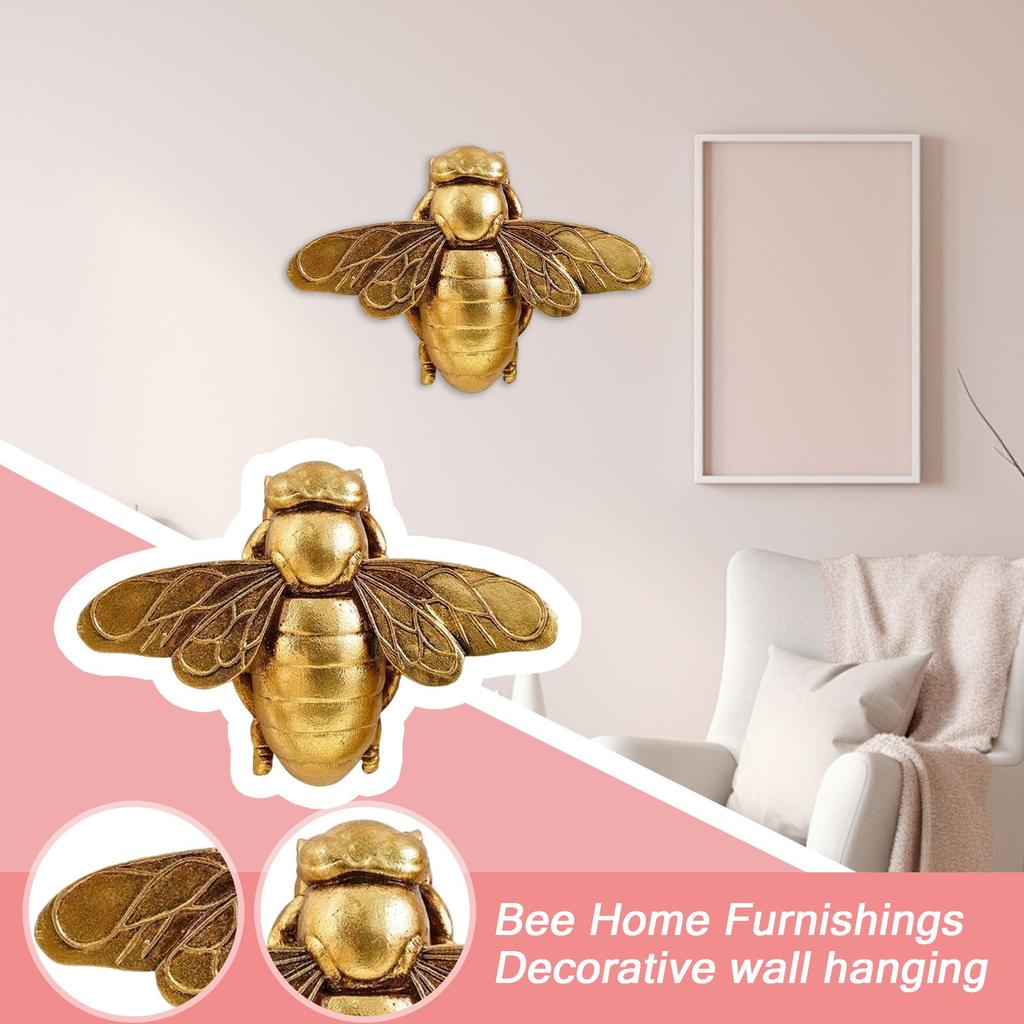 Golden Bee Home Decoration Craft Wall Hanging, Insect Creative Decorative Pendant