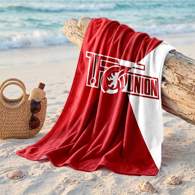 Union Berlin FC Print Microfiber Beach Towel Quick Dry Absorbent Large Towel For Beach Swimming Travel