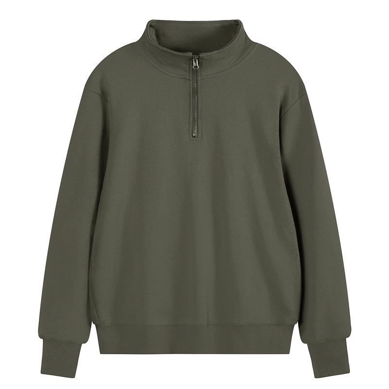 

Men s Heavyweight Pique Air-Layer Half-Zip Stand Collar Hoodie - Autumn Casual Sportswear Fashion. Large