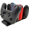 6 In 1 Joy-Con Charger Dock Controller Charging Station with LED Indicator For Joy-con &; Pro Switch Pro Controller