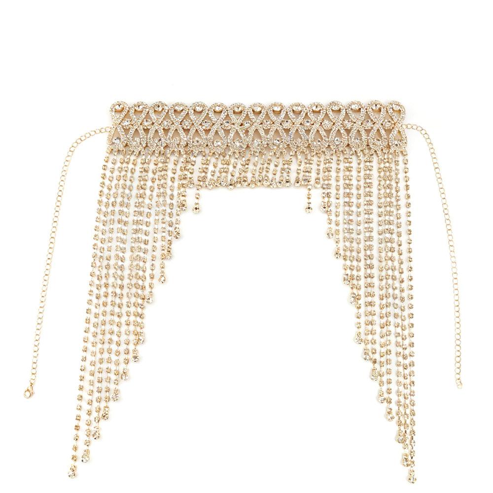 Simple Bridal Headband Rhinestone Party Hair Chain for Women Boho Indian Forehead Headpiece Alloy Accessory Jewelry