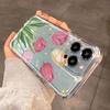 Transparent Tulip Flower and Star TPU Silicone Phone Case For iPhone 17 16 15 Pro Max 14 13 12 11 7 8 Plus XS X XR Air 17E Cover