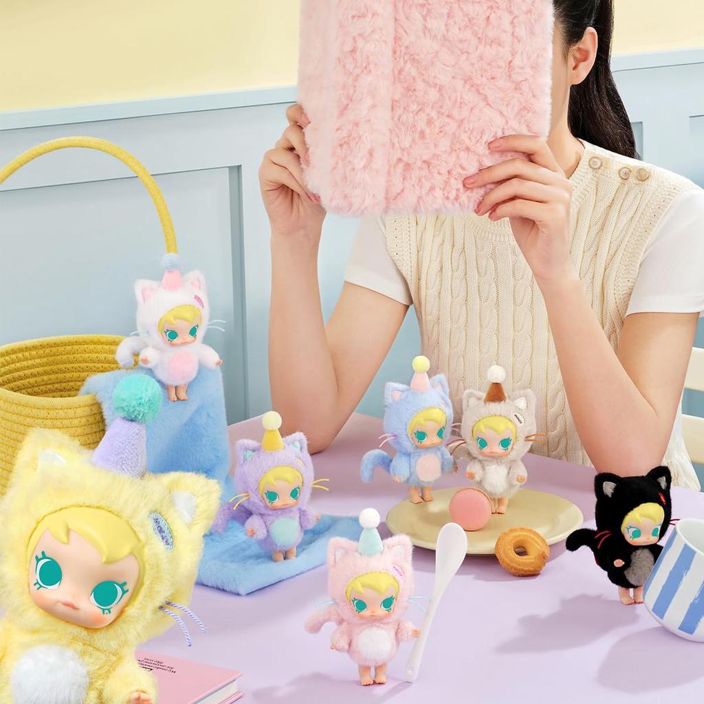 POP MART Baby Molly Pocket Friends Series Plush Pendant Box of Pop Mart Gachapon Blind Box Figure Plastic Model Premium Toy PVC Soft Vinyl Original