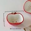 Ciotole Ceramiche Creative a Forma di Mela Ciotola da Dessert Piatto da Pranzo Ciotola da Zuppa Piatti da Frutta Ciotole per Insalata Piatto per Snack Vassoio per Dim Sum