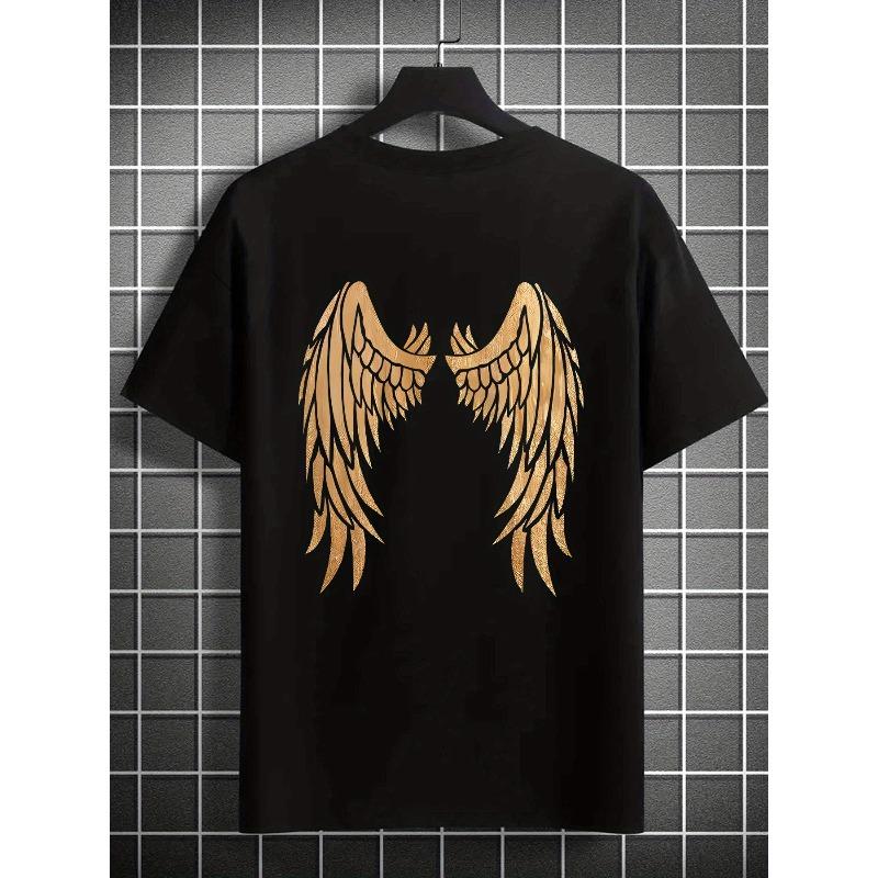 

Stylish Design for Men, Featuring a Trendy Print Short-Sleeve T-Shirt with a Round Neck, Perfect for Casual Outings, Camping, And Summer Vacations 4XL чорний