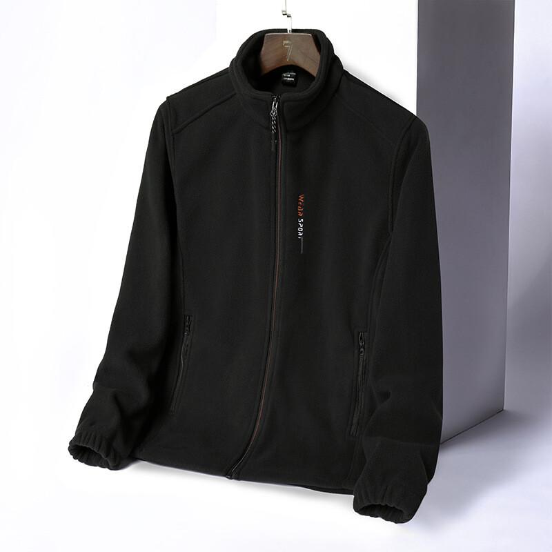 

Hui Si Yuan Unisex Stand Collar Fleece Jacket S-XXXL