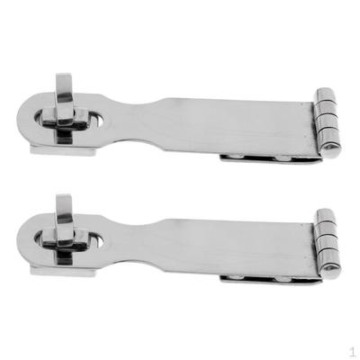 2 Pieces Padlock Hasp & Staple Gate Shed Marine Boat Garden Door 2mm