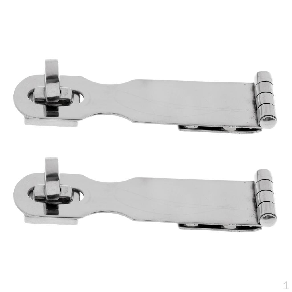 2 Pieces Padlock Hasp & Staple Gate Shed Marine Boat Garden Door 2mm