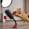 Boxing Teaser Toy with Red Suction Cup Base, Interactive Wand with Boxing and Punching Bag for Indoor Self-Play and Boredom