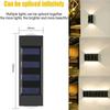 BMW Outdoor Lights Solar Powered, Convex Mirror Wall Light, IP65 Waterproof Up and Down Courtyards Gardens Stairs Corridors Walls