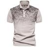 TrendHub Men's Short Sleeve Polo Shirt, Gradient Printed, Cotton Blend,  New Design