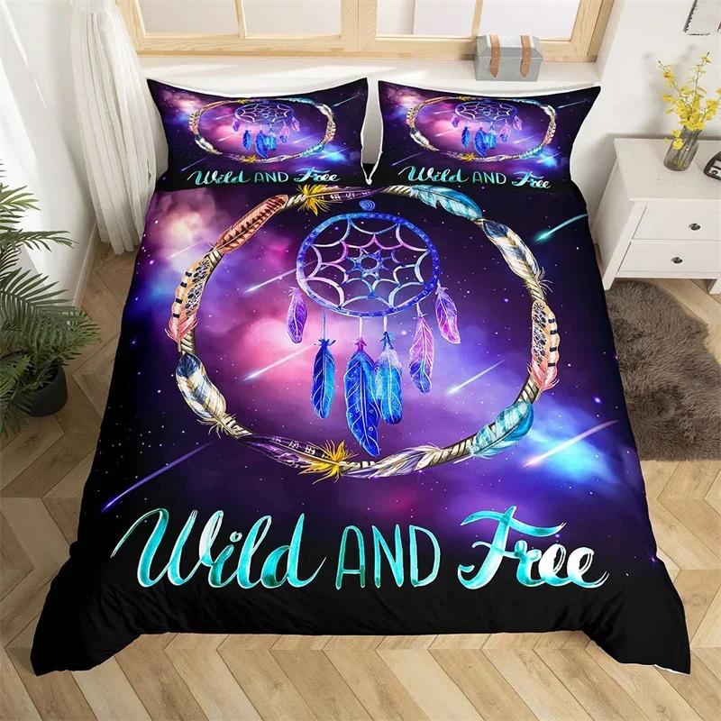 Bohemian Traumfänger Bettwäsche-Set Exotisches Galaxie Bettwäsche-Set Sternbild Twin King Deckenbezug Für Mädchen Teenager Zimmer Dekoration