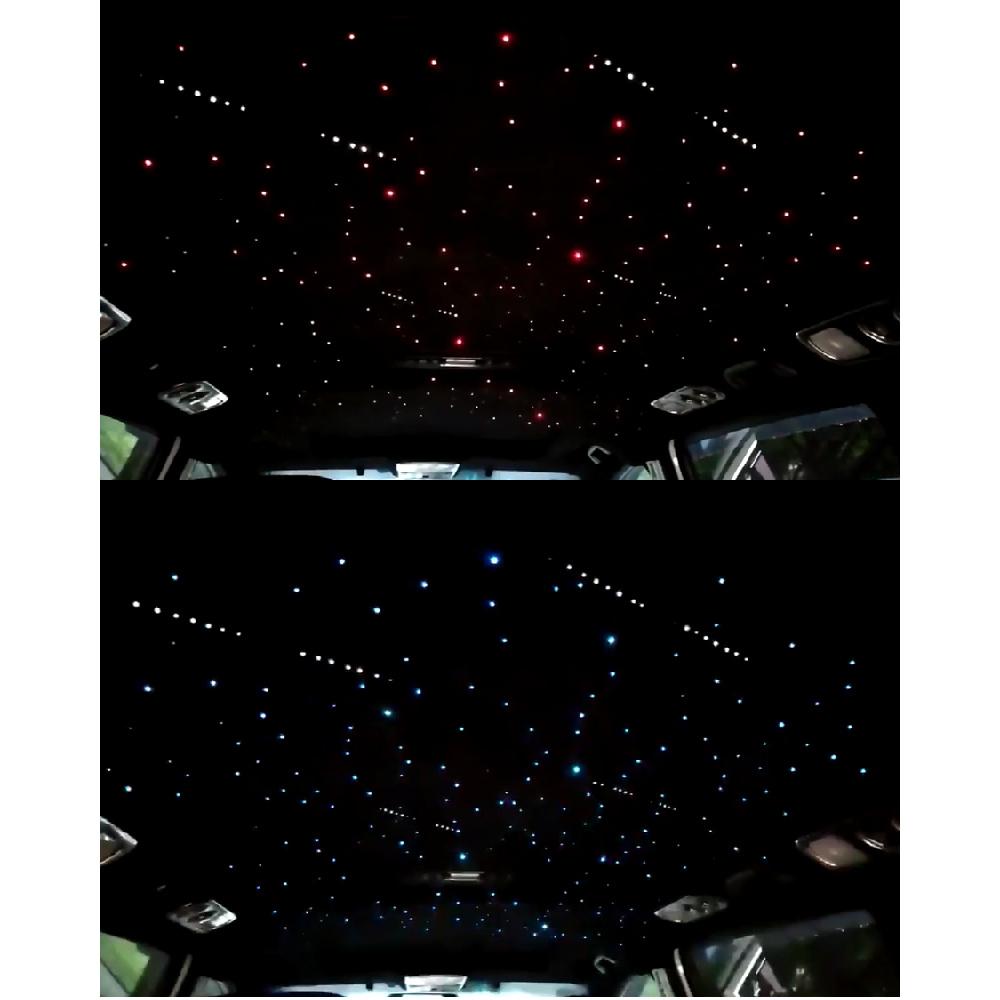 16W Car RGBW LED Fiber Optic Atmosphere Dome Light Kit Bluetooth APP Control
