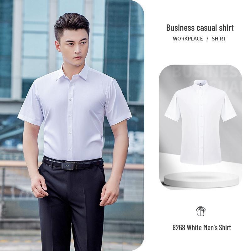 2026 Unisex Formal Cotton Short-Sleeve Shirt Set: Professional Workwear for Teachers, Office Attire, and Commuting