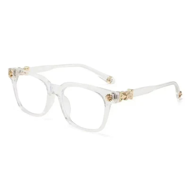 Unisex New Retro Art Full Frame Optical Glasses Personalized Large Frame HD Anti-blue Light Glasses Ultra-light Unisex Glasses