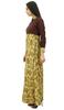 Bimba Women's Floral Parited Shirt Collar Long Maxi Jilbab Full Sleeve