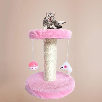 Cute Pet Cat Toy with Ball Pet Scratching Post Stand for Cat Kitten Climbing Scratchers Jumping Toy Protecting Furniture