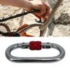 2Pcs Alloy Steel Carabiner Clip Heavy Duty Outdoor Climbing Safety Main Buckle 25KN Elliptical Mountaineering Buckle for Camping Hiking
