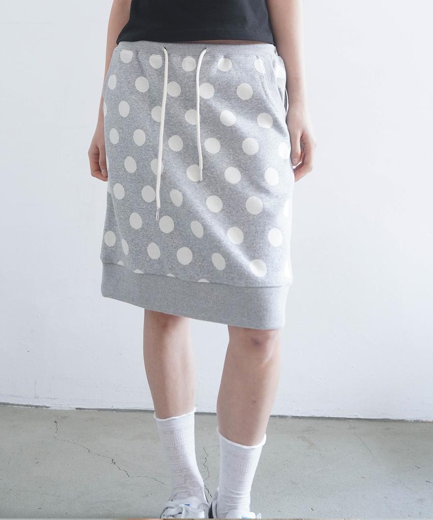 Mimdeowodeulobeu Jacquard Dot Midi Skirt