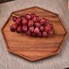 Natural Acacia Wood Serving Trays Octagonal & Rectangular Wooden Platters for Food, Coffee, Dessert, Decor, Kitchen Organizer