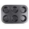 6-Cup Non-Stick Cake Mold Baking Cupcake Tray Pan Kitchen DIY Bakeware Tool