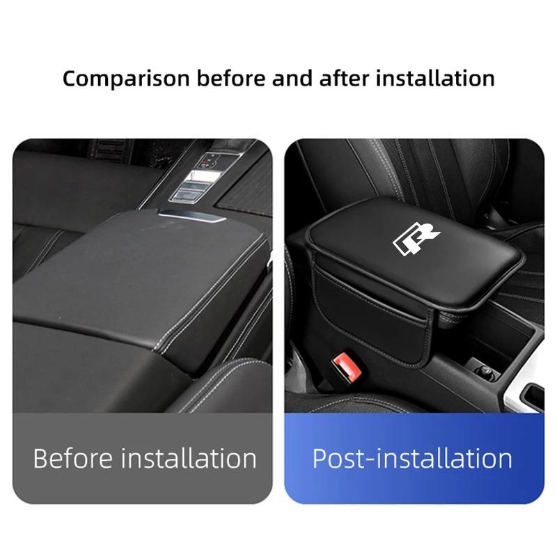 Car Armrest Cushion Armrest Mat Inner Storage Bag Accessories For VW GTI Polo Golf Passat Tiguan Arteon Tuarec CC Taikoo Dd0