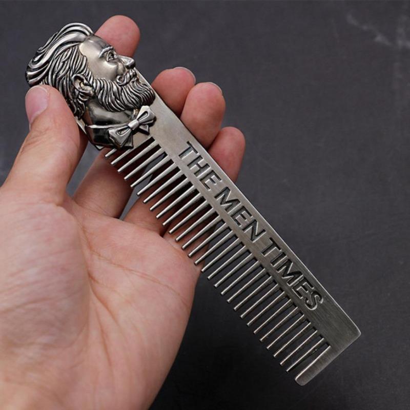 1PC Fashion Beard Shaping Template Metal Beard Comb Men Hair Beard Trim Tools Top Quality