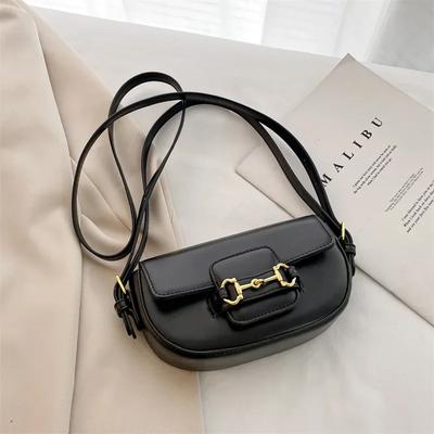 New Women's Saddle Bag Modern High-quality Shoulder Bag Simple Retro Crossbody Bag