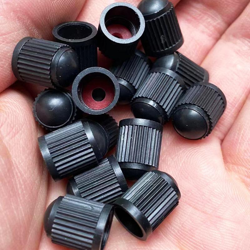 

100PCS Tire Valve Covers with O-ring Suitable for Universal Valve Covers for Cars, Bicycles and Motorcycles. Dark Grey