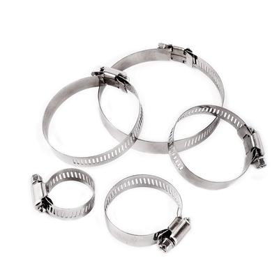 5pcs Stainless Steel 201 Hose Clamp 59~165mm Retractable Hose Clamp Fastener Worm Gear Hose Clamp Garden Water Connection