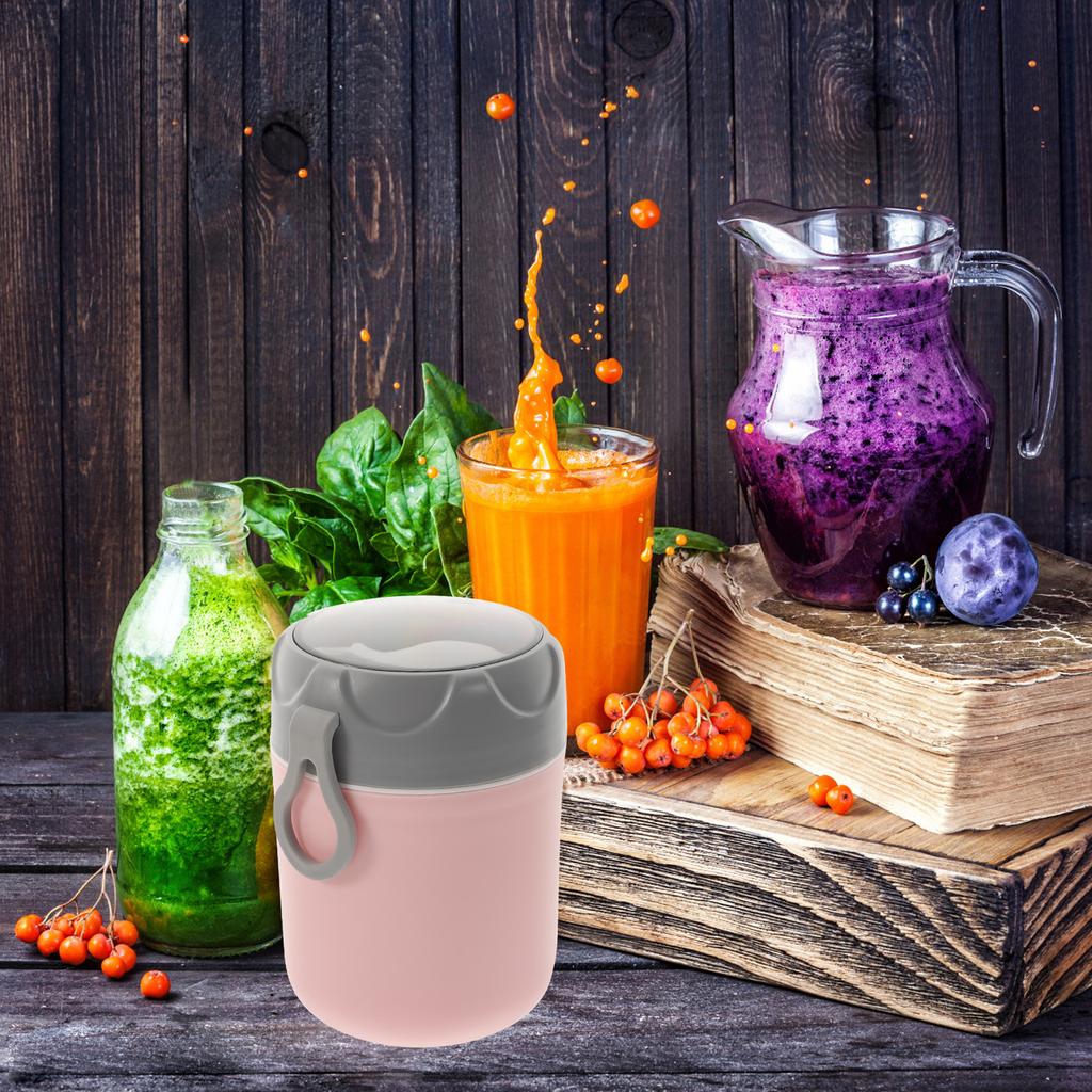 Breakfast Cup Carrier Oatmeal Carrying Large Mouth Food Anti-leak Porridge with Cover Milk Storage Holder Soup
