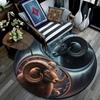 Cartoon Print Round Area Rug,Carpet Rug for Living Room Bedroom Sofa Playroom Decor,Non-slip Floor Mat