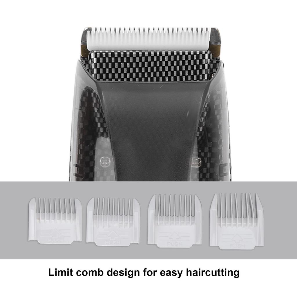 Hair Trimmer USB Charging Safe Automatic Hair Suction Electric Hair Clipper with 4 Guide Combs for Men Home