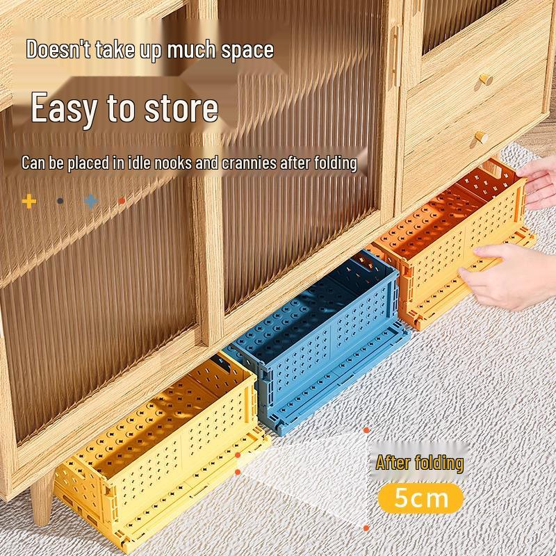 Foldable Multifunctional Storage Basket for Dorms - Organize Snacks, Cosmetics & More