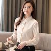 Women's Spring 2025 Chiffon Long-Sleeve Top - Stylish Professional Design