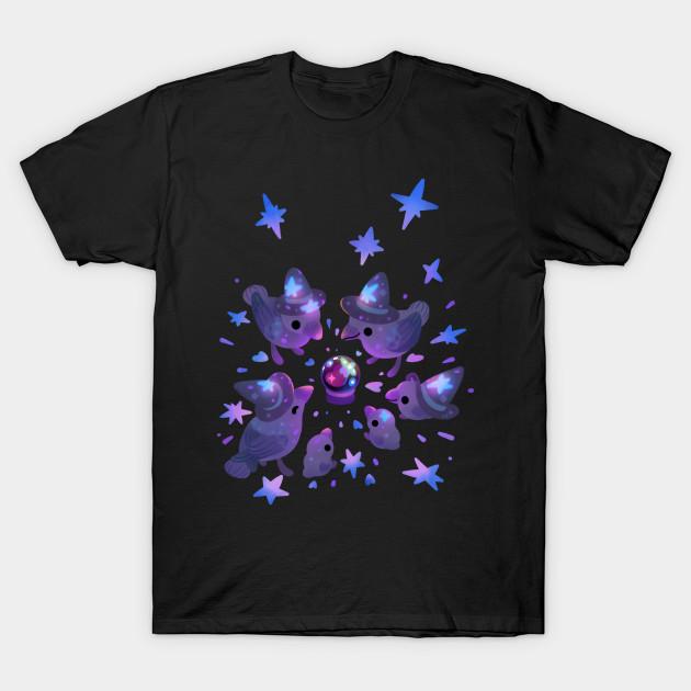 Men Black Print T-shirt Witchy Crows No-Cut Transfer Paper Print Cotton Tshirt 3XL чёрный