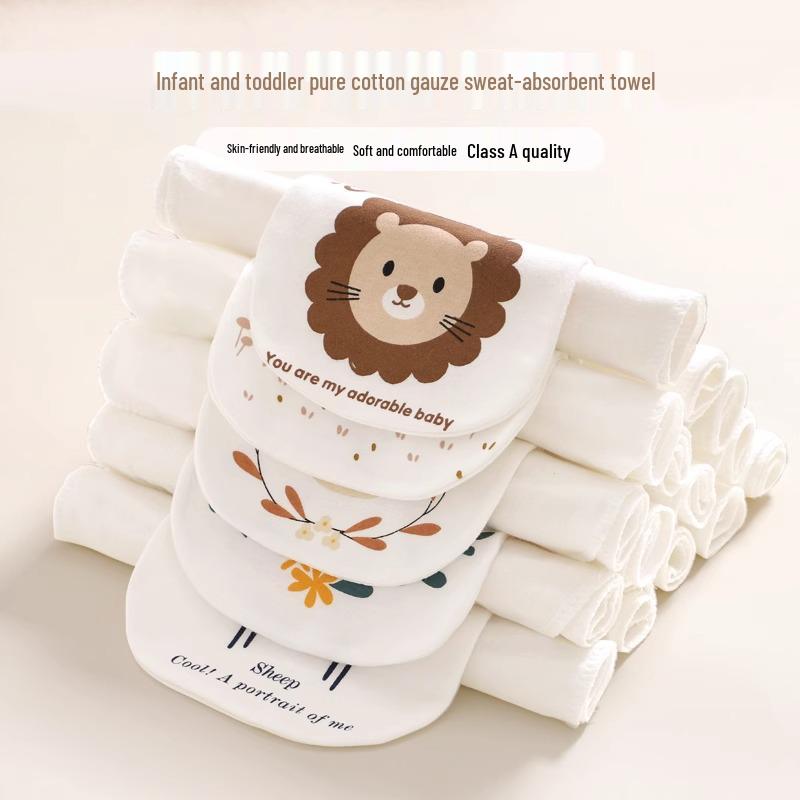 

Children s Pure Cotton Sweat-Absorbent Towel for Kindergarten Boys & Girls - Antiperspirant Cotton Gauze Pad