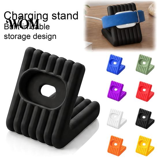 Vertikale Streifenstruktur Ladehalter 3D-gedruckter Lade-Dock-Ständer für Fitbit Air, Kabelmanagement-Station Air Desktop Smartwatch, mit