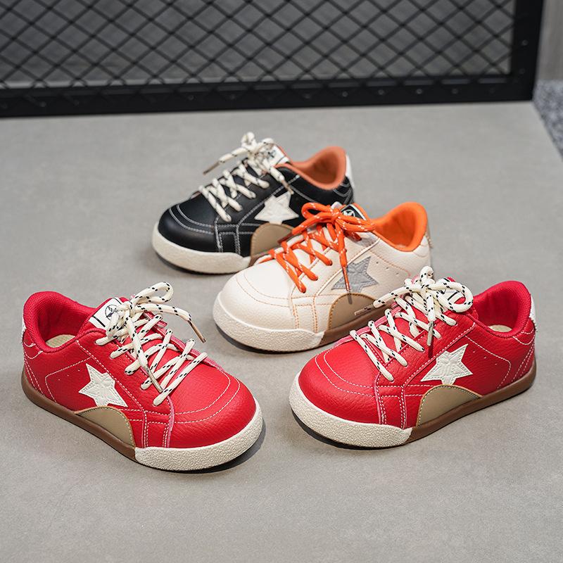 Girls Spring Autumn Star Sneakers Medium Big Kids Soft Sole Non Slip Casual Running Shoes For Daily Wear And Active Play