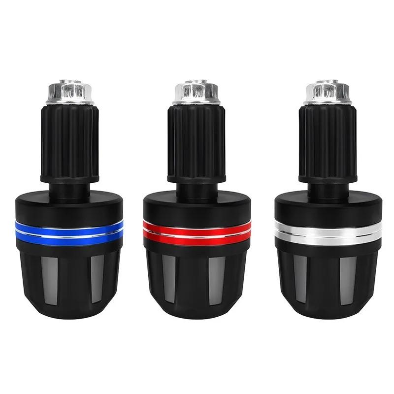 1Pair Motorcycle Handlebar End Light 12V LED Strobe Lamp DRL Driving Light Waterproof Side Warning for Scooter Moto Accessory