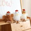 Cartoon Chicken Plush Keychain Bag Pendant Hanging Decoration Mini Stuffed Toy Hen Rooster Doll Ornament Car Keyring Kids Gift