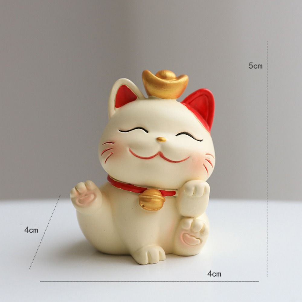 Shake Head Lucky Cat Car Decoration Waving Arm Car Fortune Cat Ornament  Home Decor