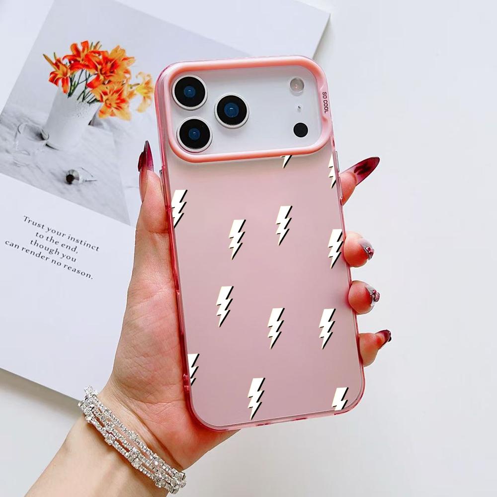 Fashion Flash Pattern Phone Case For iPhone 17 16 15 14 13 12 11 Pro Max Air Matte Laser Aurora Shockproof Funda