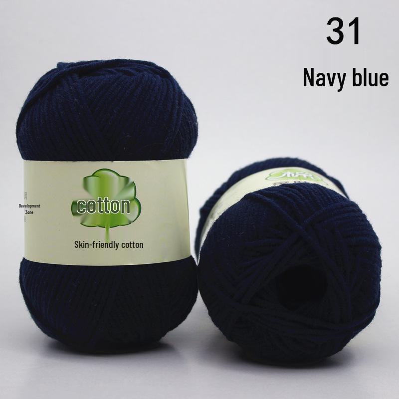 Combed 5-Ply Milk Cotton Yarn for DIY Knitting & Crochet - Medium-Thick Scarf & Blanket Material Pack